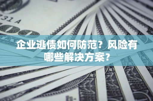 济南企业逃债如何防范？风险有哪些解决方案？