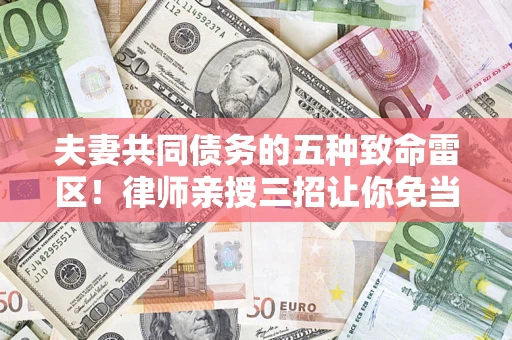 济南夫妻共同债务的五种致命雷区！律师亲授三招让你免当替罪羊