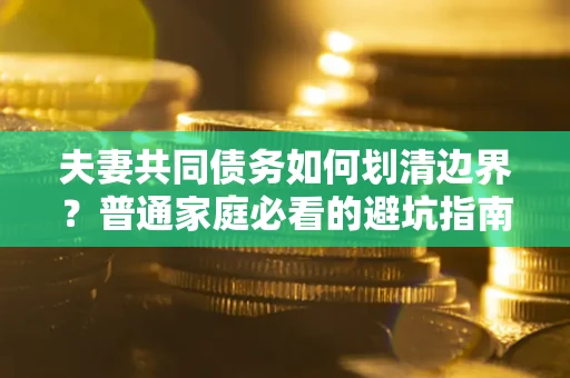 济南夫妻共同债务如何划清边界？普通家庭必看的避坑指南