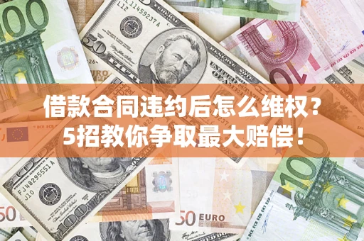 济南借款合同违约后怎么维权?5招教你争取最大赔偿! 济南借款合同违约后怎么维权?5招教你争取最大赔偿!