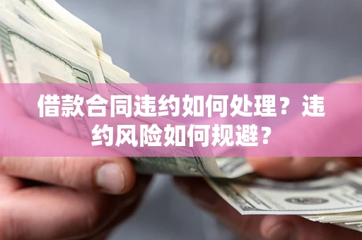 济南借款合同违约如何处理？违约风险如何规避？
